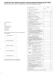 Muster Für Den Ausdruck Der Elektronischen Lohnsteuerbescheinigung - VEBWK